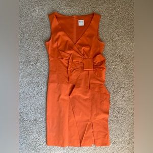 RED Valentino orange mini cocktail dress in small